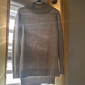 Chic Metallic Women's Turtleneck Sweater